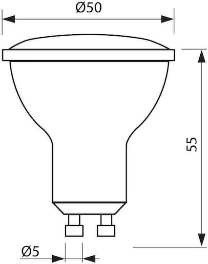 Vivalux LED Bulb 7W for Socket GU10 and Shape MR16 Warm White 450lm