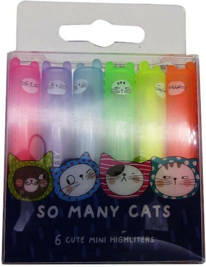 M&G So Many Cats Μαρκαδόροι Υπογράμμισης Σετ 6 χρώματα