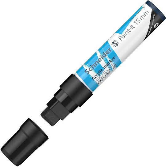 Schneider Paint Ιt 330 Ακρυλικός Μαρκαδόρος Μαύρος 15mm