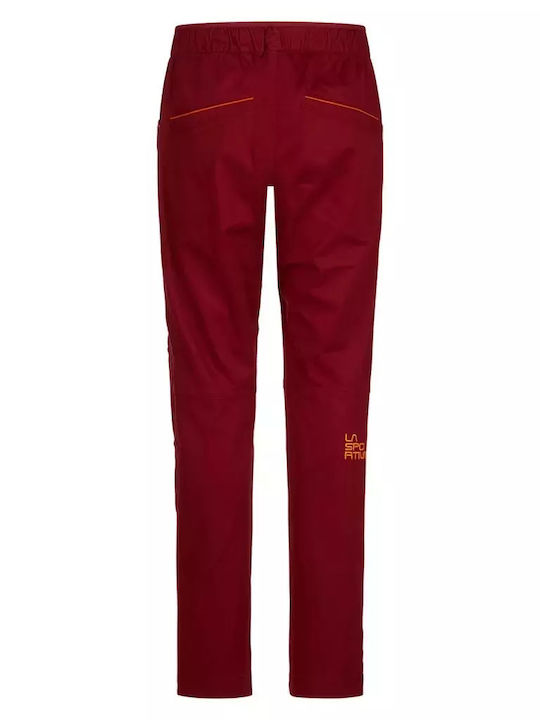 La Sportiva Lang Hose Klettern Rot