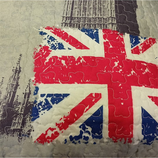 Emileon Textiles Big Ben Подредба Суперспалня Сив Шалтета 230x260см 3 Бройки