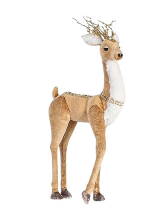 Eurolamp Christmas Fabric Figure Deer Gold Height 45cm Glitter