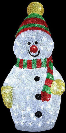 Lianos Beleuchtet Weihnachtliche Kunststoff Figur SNowman Weiß