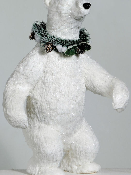 Lianos Christmas Figure Bear White Height 44cm