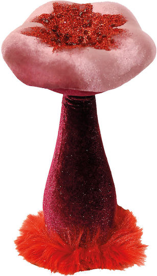 Lianos Weihnachtliche Stoff Figur Pilz Rosa Höhe 44cm 2Stück