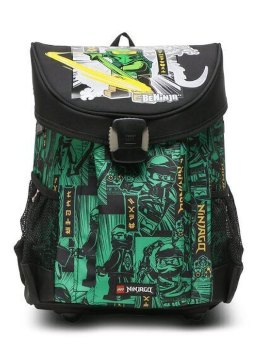 LEGO Easy Ninjago Ghiozdan Școlar de Spate pentru Școala Primară Verde cu Husă pentru Sticlă de Apă