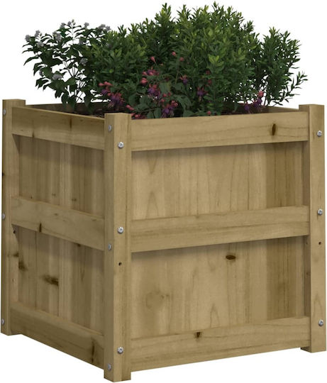 vidaXL Planter Box Wooden Impregnator. Pine wood 50x50x50cm.
