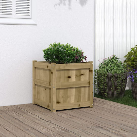 vidaXL Planter Box Wooden Impregnator. Pine wood 50x50x50cm.