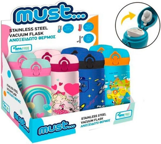 Must Team Kids Water Bottle Stainless Steel Rainbow 500ml