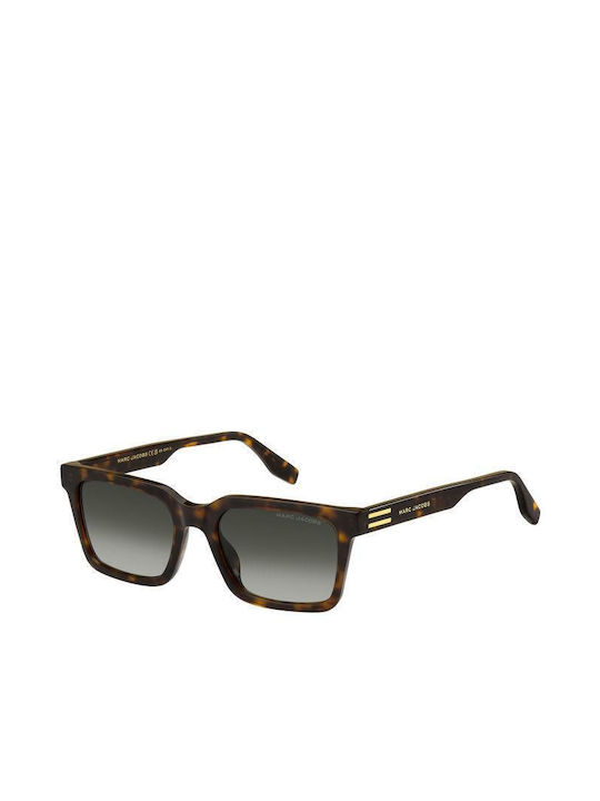 Marc Jacobs Men's Sunglasses with Brown Tartaruga Plastic Frame and Gray Lens MARC 719/S 086/9K