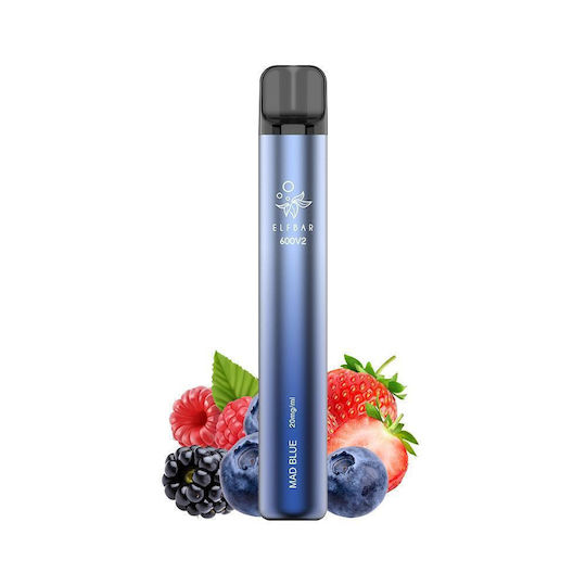 Elf Bar 600 V2 Ηλεκτρονικό Τσιγάρο μιας Χρήσης 600 Εισπνοών Mad Blue 2ml 20mg