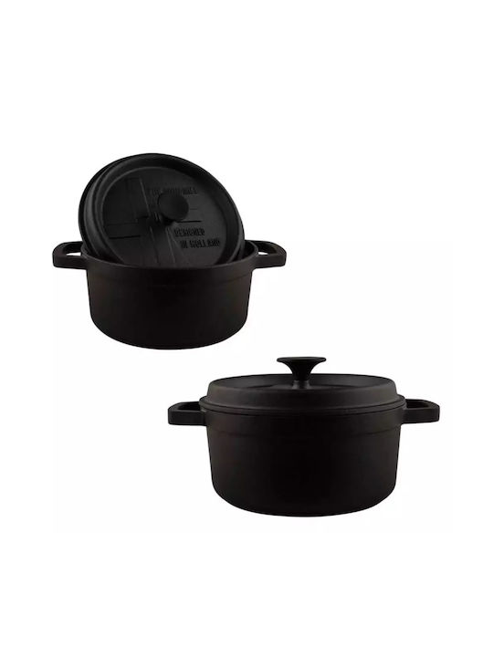 The Windmill Dutch Oven Round Cast Iron 23.5x21cm 1pcs