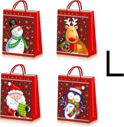 I-Total Paper Christmas Bag for Gift 30x12x42cm. (Various Colors/Designs)