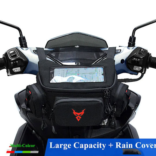 Moto Centric Τσαντάκι Τιμονιού Μοτοσυκλέτας 4lt σε Μαύρο Χρώμα