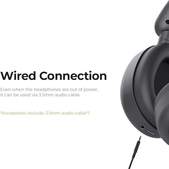 Havit H655BT Ασύρματα / Ενσύρματα On Ear Ακουστικά με 76 ώρες Λειτουργίας Μαύρα