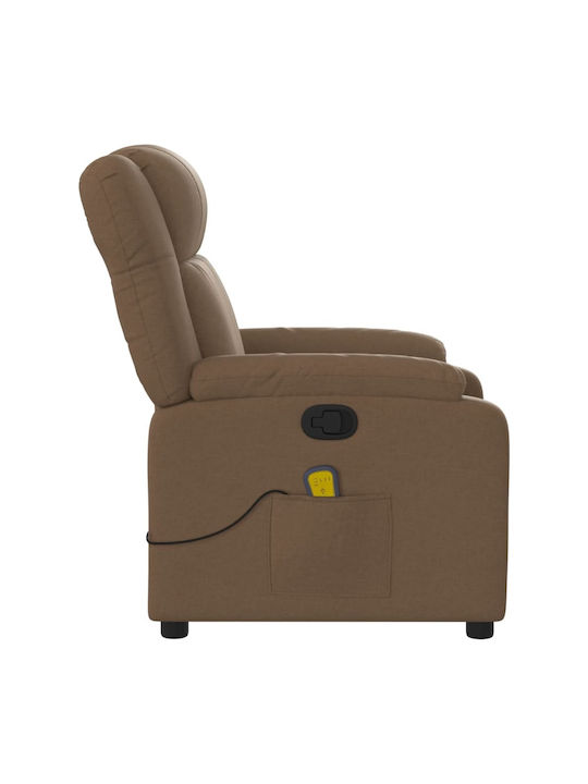 Fotoliu Relax Masaj cu Puf Maro 74x86.5x93.5cm