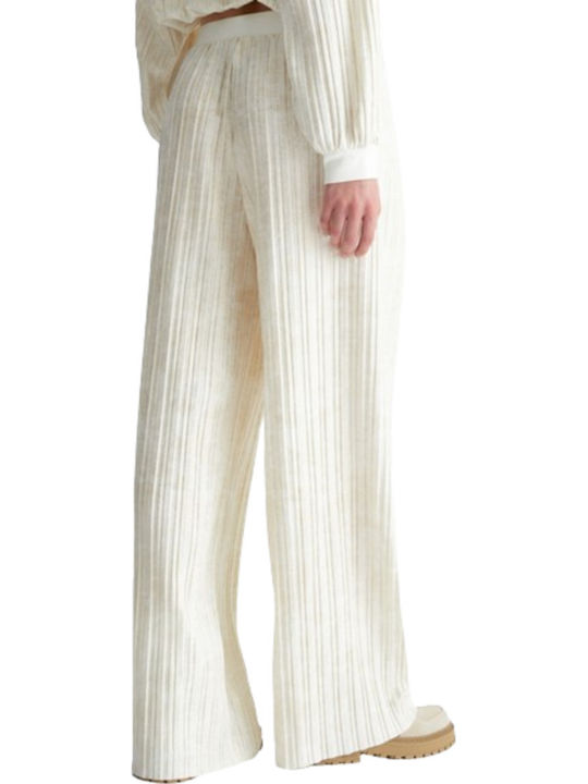 Liu Jo Hero Women's Fabric Trousers with Elastic ecru/gold