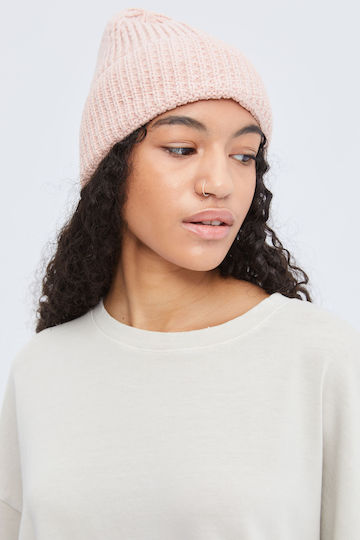 Beanie Unisex Beanie Knitted in Pink color