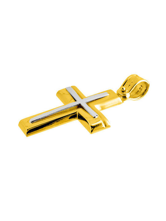 Herren Gold Kreuz 14K mit Kette