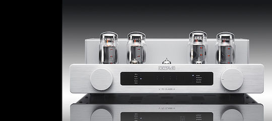 Octave V 70 Class A Λαμπάτος Ολοκληρωμένος Ενισχυτής Hi-Fi Stereo 70W/4Ω Ασημί