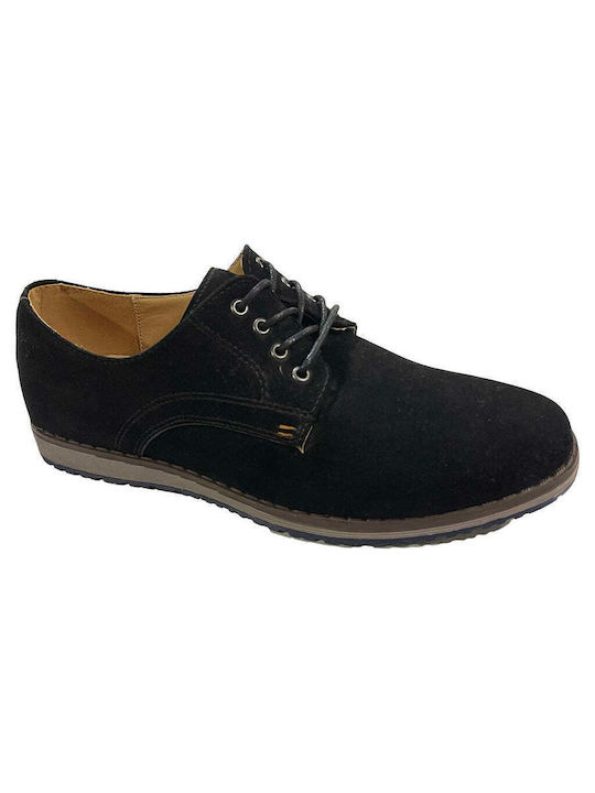 Ustyle Men's Suede Casual Shoes Black