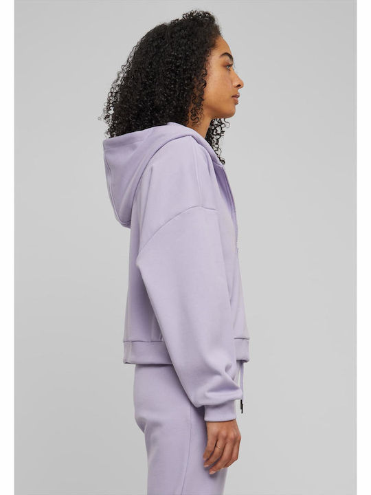 Jachetă hanorac pentru femei Cu glugă Dusty Lilac