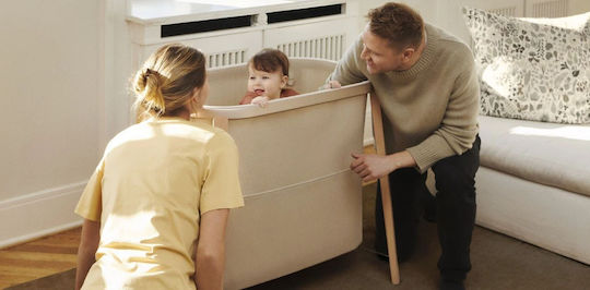 Stokke Λίκνο Snoozi με Στρώμα και Ρόδες Graphite Grey