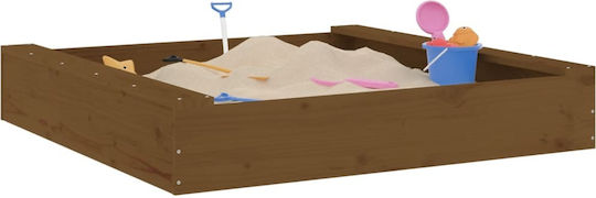 vidaXL Sandkasten 111x111x20cm. Braun