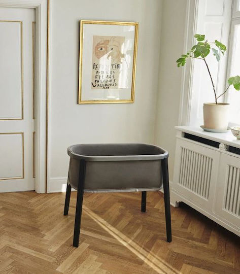 Stokke Λίκνο Snoozi με Στρώμα και Ρόδες Graphite Grey