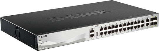 D-Link DGS-3130-30TS/E Verwaltet L3 Switch mit 24 Ports Gigabit (1Gbps) Ethernet und 4 SFP Ports