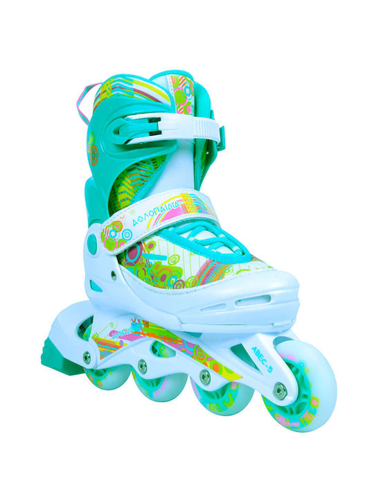 Inline Skates Inline Αυξομειούμενα Rollers Πράσινα Ενηλίκων/Παιδικά Inline Skates Inline Αυξομειούμενα Rollers Πράσινα Ενηλίκων/Παιδικά