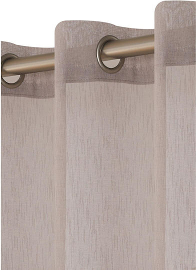 Viokarpet Пердета И Завеси С Копчета Seraina Бежова 140x285см