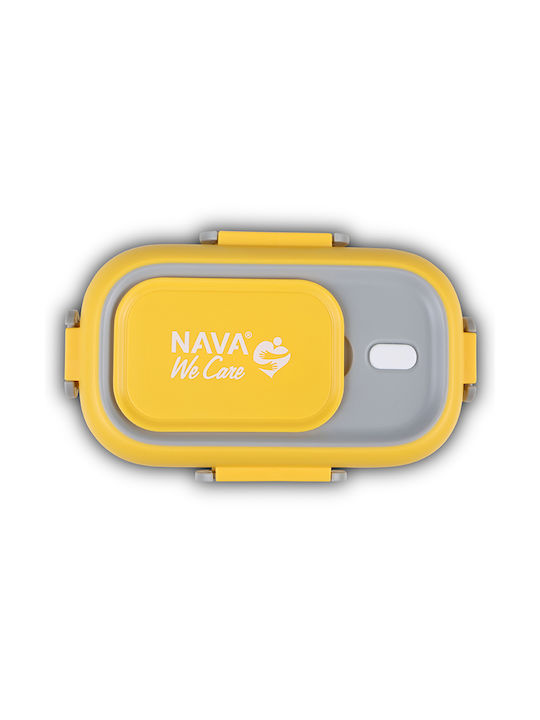 Nava Δοχείο Φαγητού Inox Κίτρινο 800ml