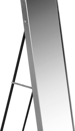 HomeMarkt Boely Boden- oder Standspiegel mit Silber Aluminium Rahmen 160x39cm