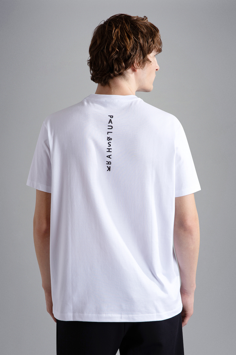 Tシャツ・カットソー PAUL  SHARK Men T Shirts 24411020 010 WHITE Paul & Shark Save The Sea Cotton T-shirt | White | FARFETCH