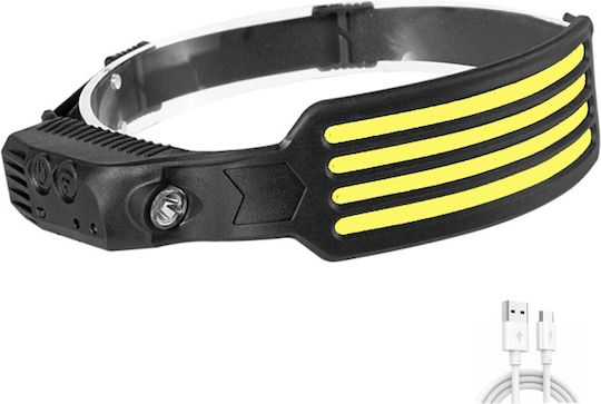 Ideahellas Rechargeable Headlamp LED IPX4 with Maximum Brightness 4000lm 2pcs Black