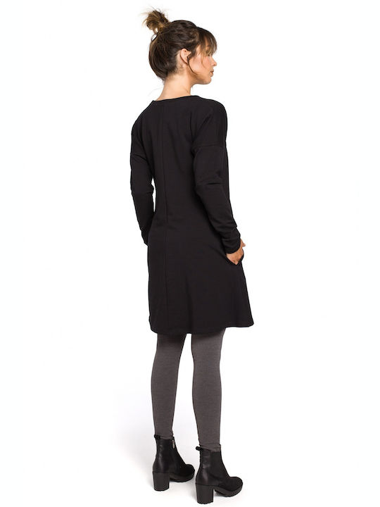 BeWear Cotton Tunic Long Sleeve Black