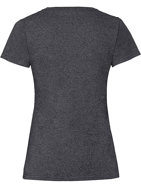 Fruit of the Loom Γυναικείο Διαφημιστικό T-shirt Κοντομάνικο Dark Heather Grey Fruit of the Loom Γυναικείο Διαφημιστικό T-shirt Κοντομάνικο Dark Heather Grey