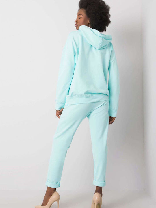 Rue Paris Set Women's Sweatpants Light Blue