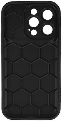 Powertech Back Cover Silicone Durable Black (iPhone 15 Pro)