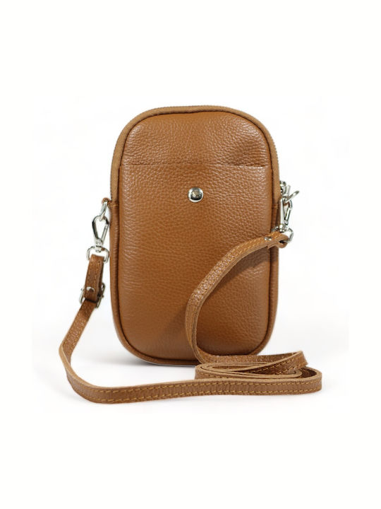 Passaggio Leather Leather Women's Mobile Bag Tabac Brown