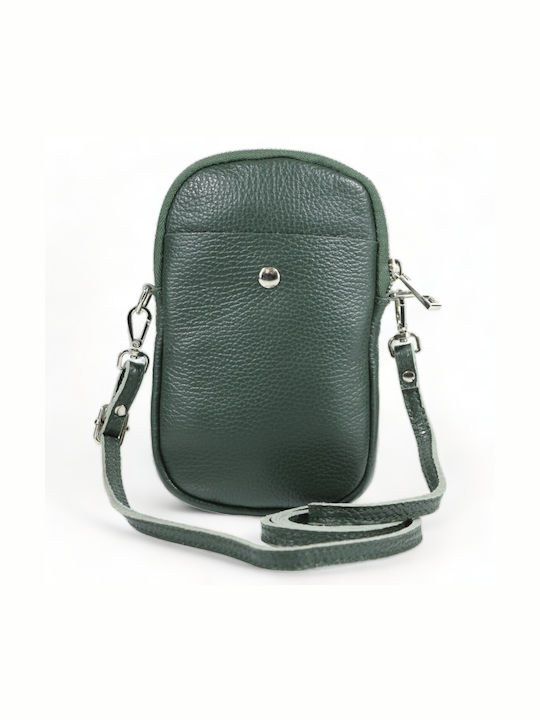 Passaggio Leather Leather Women's Mobile Bag Green