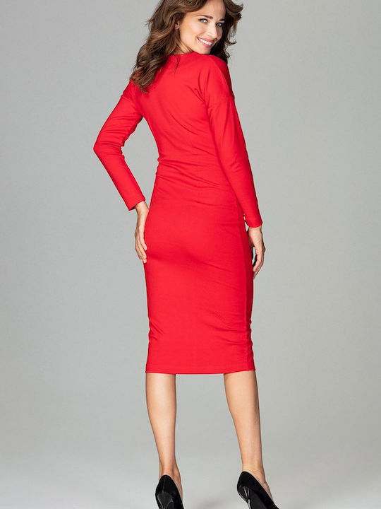 Lenitif Maxi Kleid Rot