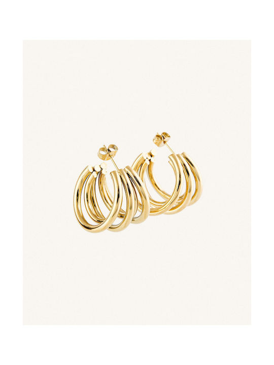 StanStefan Earrings Hoops made of Steel Gold Plated