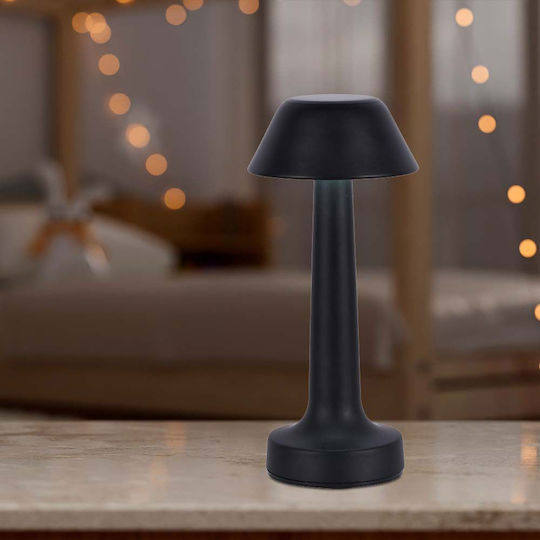 V-TAC Metal Table Lamp LED with Black Shade and Base