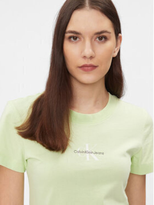 Calvin Klein Monologo Women's T-shirt Green.