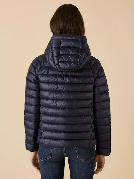 Emme Women's Short Puffer Jacket for Winter Μπλε.