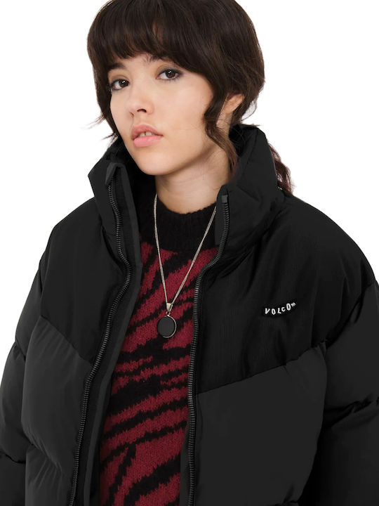 Woldsmooth Kurz Damen Puffer Jacke für Winter BLK/BLACK