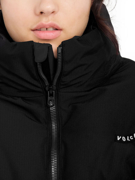 Woldsmooth Kurz Damen Puffer Jacke für Winter BLK/BLACK