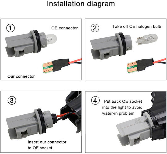 Flash LED 3W 12V за Nissan Interstar Opel Мовано Renault Клио Skoda Бърз Dacia Дъстър 2бр